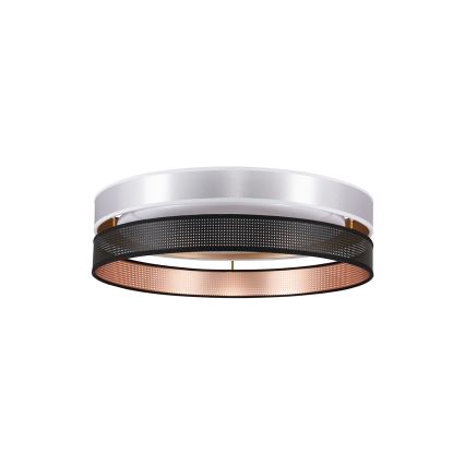 Duolla - Plafón LED ROLLER DUO SHINY LED/24W/230V diá. 45 cm plata/negro