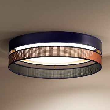 Duolla - Plafón LED ROLLER DUO SHINY LED/24W/230V diá. 45 cm azul/cobre