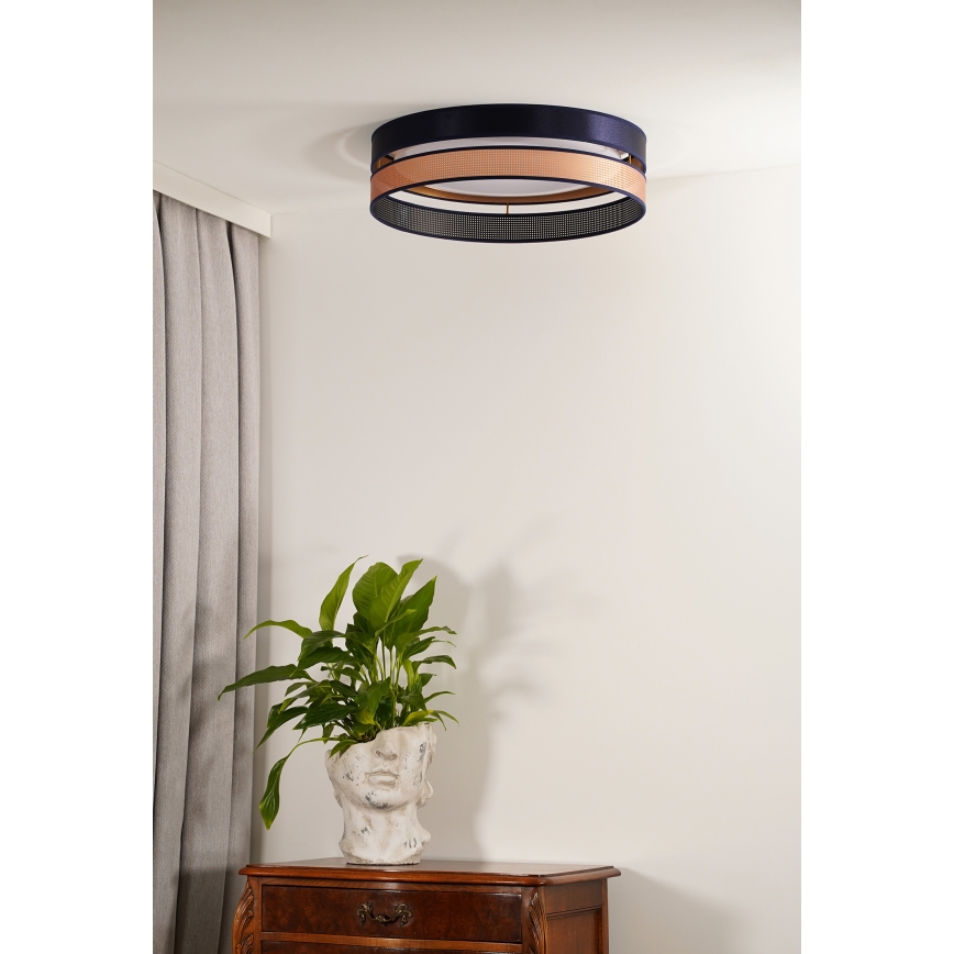 Duolla - Plafón LED ROLLER DUO SHINY LED/24W/230V diá. 45 cm azul/cobre