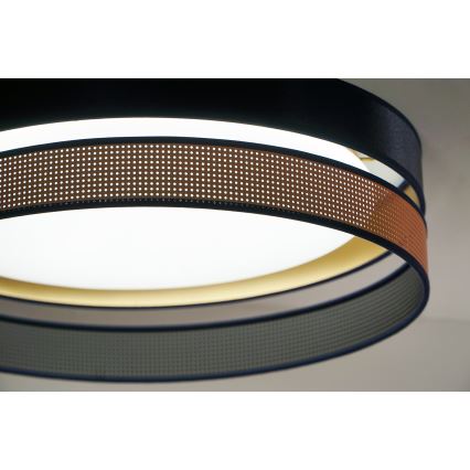 Duolla - Plafón LED ROLLER DUO SHINY LED/24W/230V diá. 45 cm azul/cobre