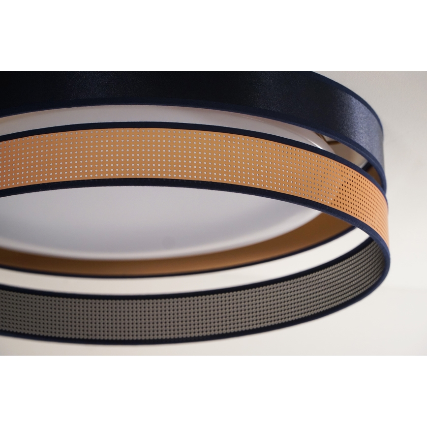 Duolla - Plafón LED ROLLER DUO SHINY LED/24W/230V diá. 45 cm azul/cobre