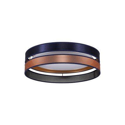 Duolla - Plafón LED ROLLER DUO SHINY LED/24W/230V diá. 45 cm azul/cobre