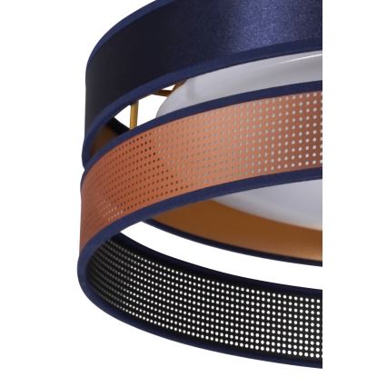 Duolla - Plafón LED ROLLER DUO SHINY LED/24W/230V diá. 45 cm azul/cobre