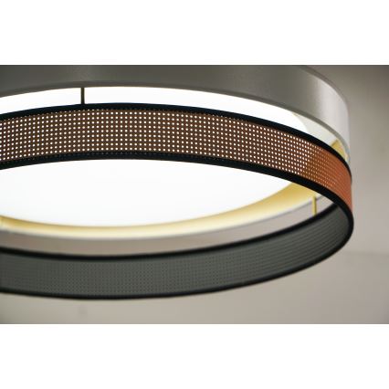 Duolla - Plafón LED ROLLER DUO SHINY LED/24W/230V diá. 45 cm blanco/cobre
