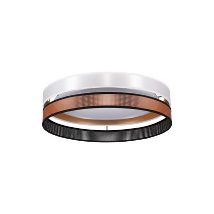 Duolla - Plafón LED ROLLER DUO SHINY LED/24W/230V diá. 45 cm blanco/cobre