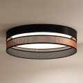Duolla - Plafón LED ROLLER DUO SHINY LED/24W/230V diá. 45 cm negro/cobre