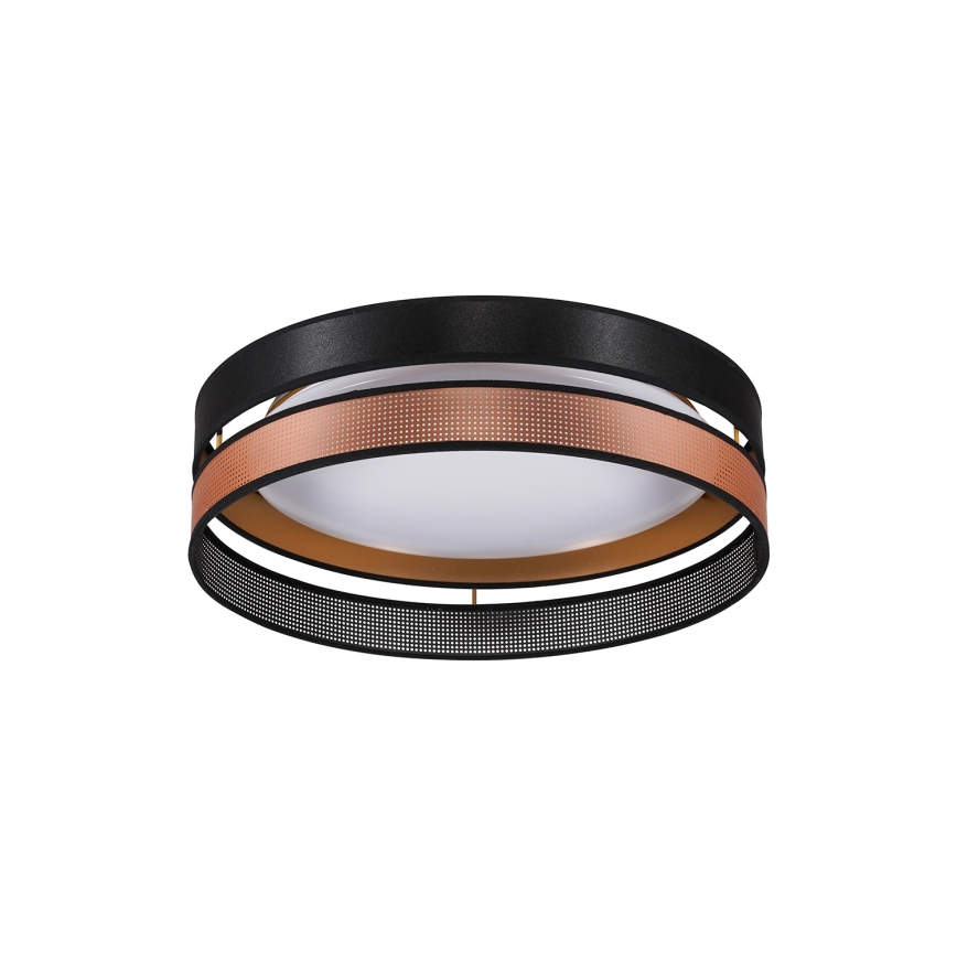 Duolla - Plafón LED ROLLER DUO SHINY LED/24W/230V diá. 45 cm negro/cobre