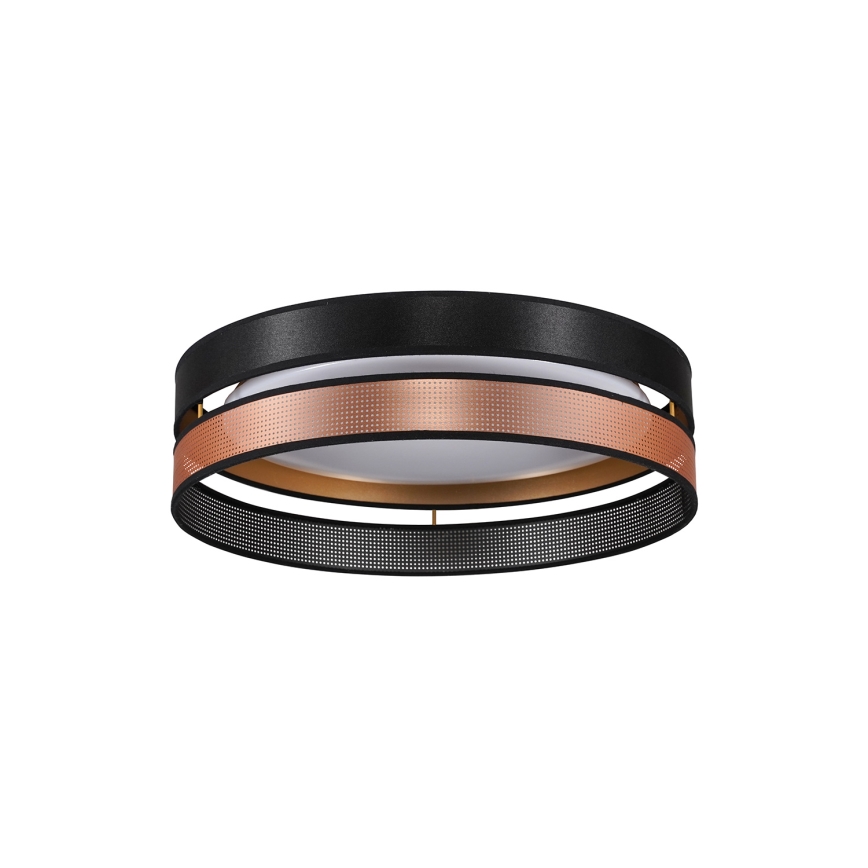 Duolla - Plafón LED ROLLER DUO SHINY LED/24W/230V diá. 45 cm negro/cobre