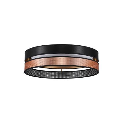 Duolla - Plafón LED ROLLER DUO SHINY LED/24W/230V diá. 45 cm negro/cobre
