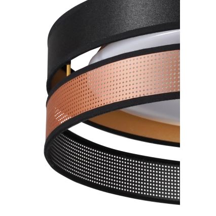 Duolla - Plafón LED ROLLER DUO SHINY LED/24W/230V diá. 45 cm negro/cobre
