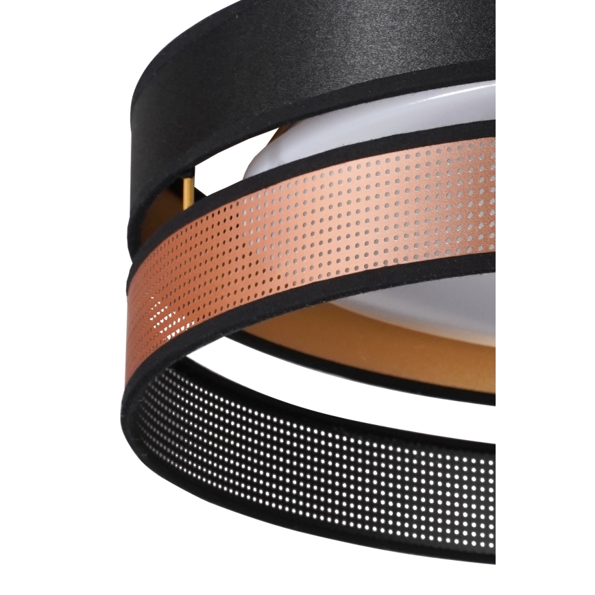 Duolla - Plafón LED ROLLER DUO SHINY LED/24W/230V diá. 45 cm negro/cobre