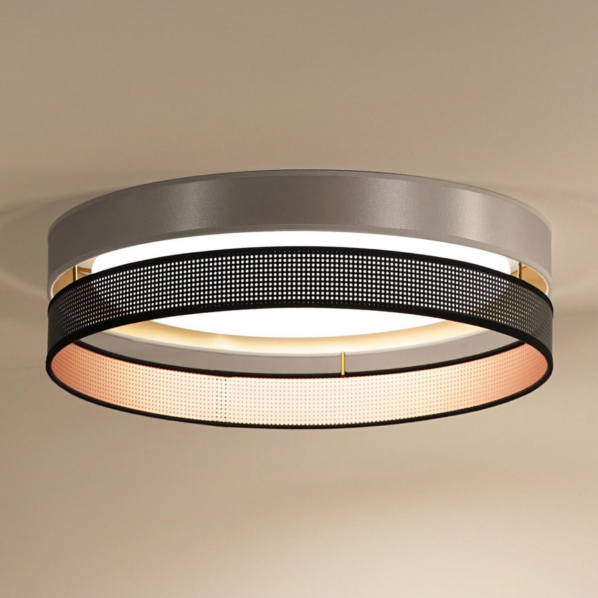 Duolla - Plafón LED ROLLER DUO SHINY LED/24W/230V diá. 45 cm plata/negro