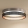 Duolla - Plafón LED ROLLER DUO SHINY LED/24W/230V diá. 45 cm plata/negro