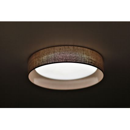 Duolla - Plafón LED ROLLER LED/24W/230V claro diá. 45 cm marrón