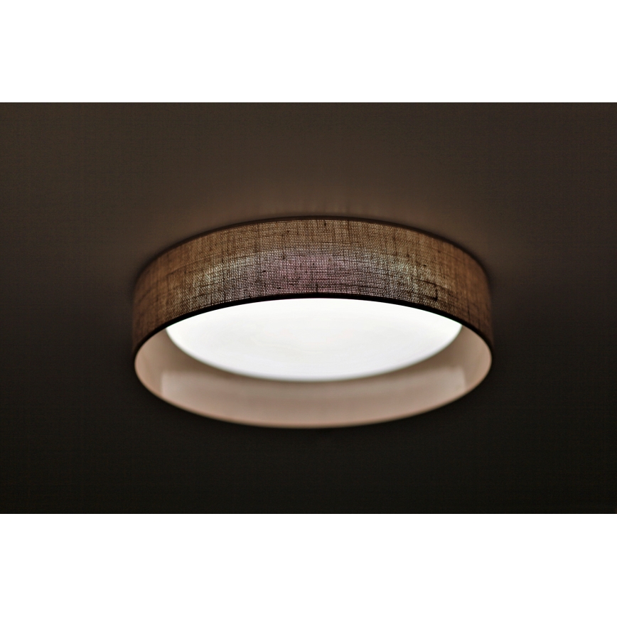 Duolla - Plafón LED ROLLER LED/24W/230V claro diá. 45 cm marrón