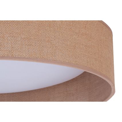 Duolla - Plafón LED ROLLER LED/24W/230V claro diá. 45 cm marrón