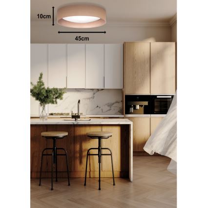 Duolla - Plafón LED ROLLER LED/24W/230V claro diá. 45 cm marrón
