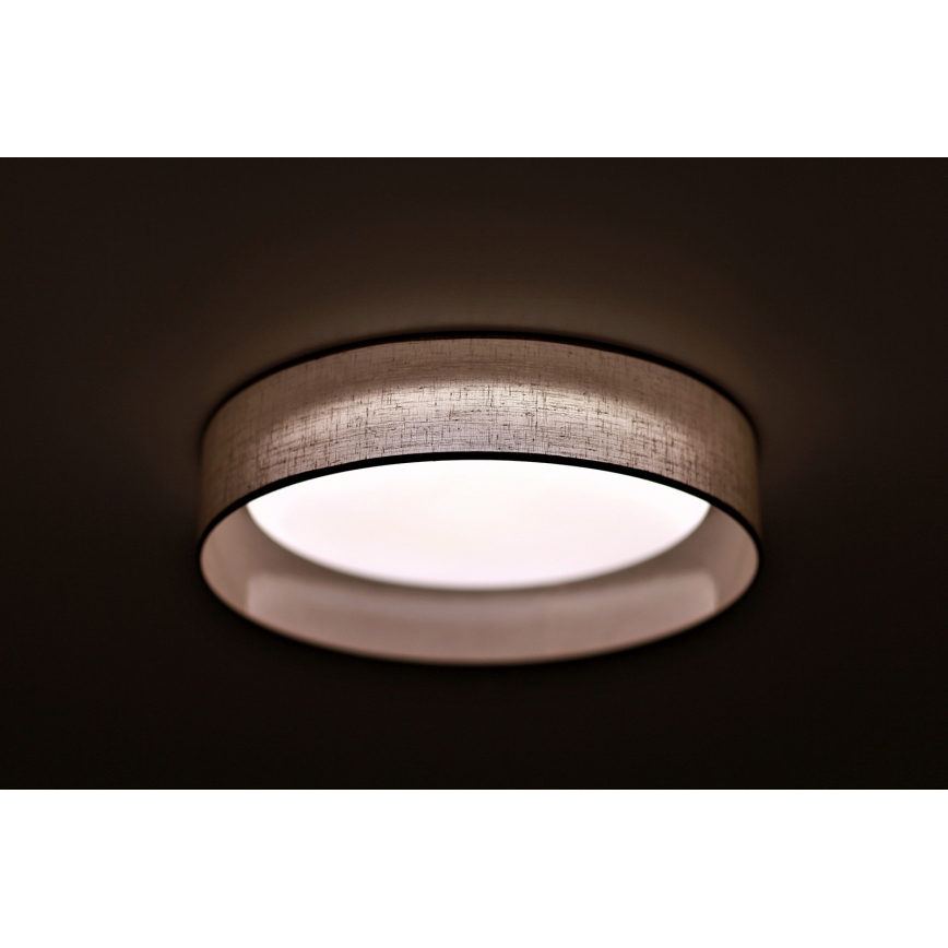 Duolla - Plafón LED ROLLER LED/24W/230V d. 45 cm gris claro