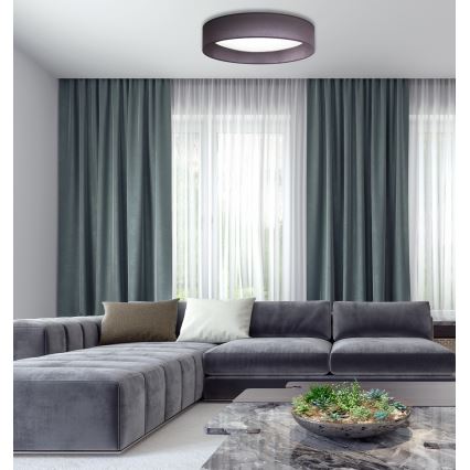 Duolla - Plafón LED ROLLER LED/24W/230V diá. 45 cm antracita