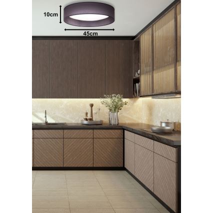 Duolla - Plafón LED ROLLER LED/24W/230V diá. 45 cm antracita
