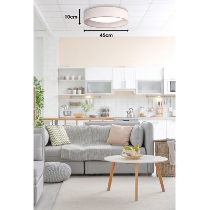 Duolla - Plafón LED ROLLER LED/24W/230V diá. 45 cm beige