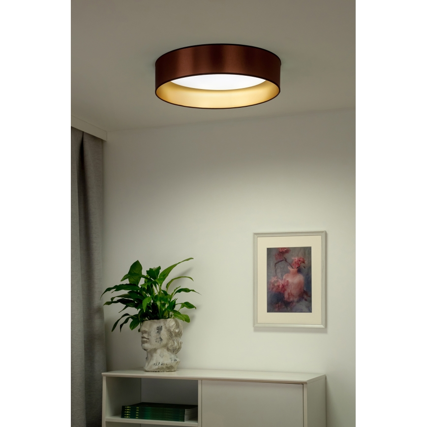 Duolla - Plafón LED ROLLER LED/24W/230V diá. 45 cm cobre/dorado