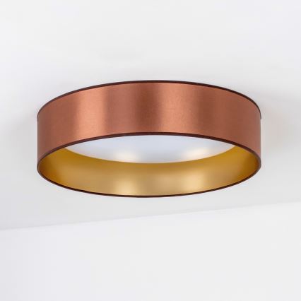 Duolla - Plafón LED ROLLER LED/24W/230V diá. 45 cm cobre/dorado
