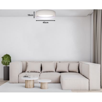 Duolla - Plafón LED ROLLER LED/24W/230V diá. 45 cm color crema