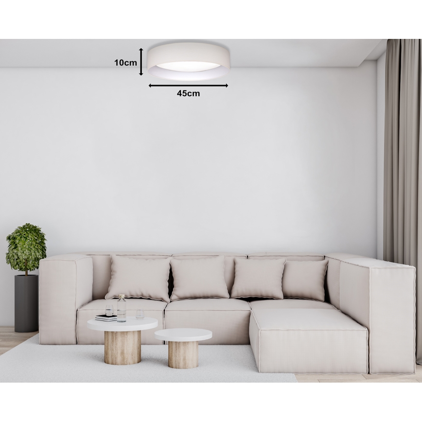 Duolla - Plafón LED ROLLER LED/24W/230V diá. 45 cm color crema