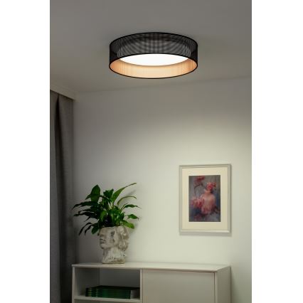 Duolla - Plafón LED ROLLER LED/24W/230V diá. 45 cm negro/cobre