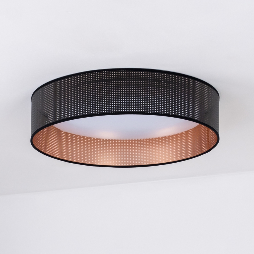 Duolla - Plafón LED ROLLER LED/24W/230V diá. 45 cm negro/cobre