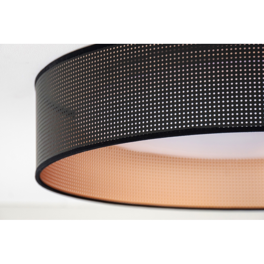 Duolla - Plafón LED ROLLER LED/24W/230V diá. 45 cm negro/cobre