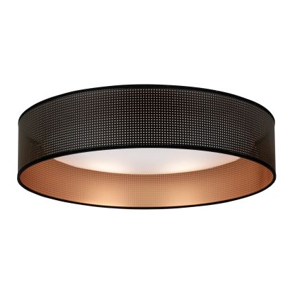 Duolla - Plafón LED ROLLER LED/24W/230V diá. 45 cm negro/cobre