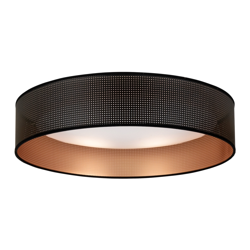 Duolla - Plafón LED ROLLER LED/24W/230V diá. 45 cm negro/cobre