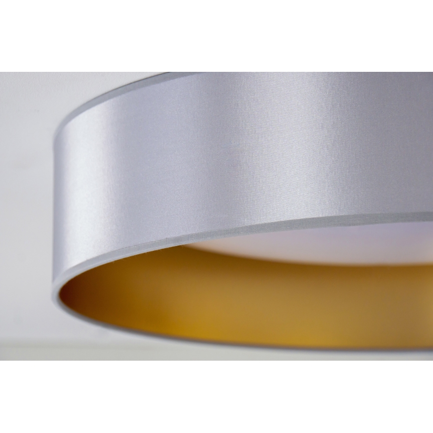 Duolla - Plafón LED ROLLER LED/24W/230V diá. 45 cm plata/dorado