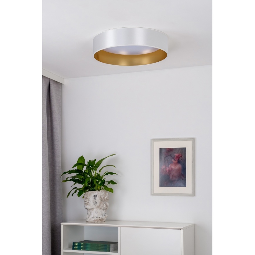 Duolla - Plafón LED ROLLER LED/24W/230V diá. 45 cm plata/dorado