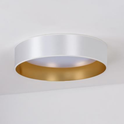 Duolla - Plafón LED ROLLER LED/24W/230V diá. 45 cm plata/dorado