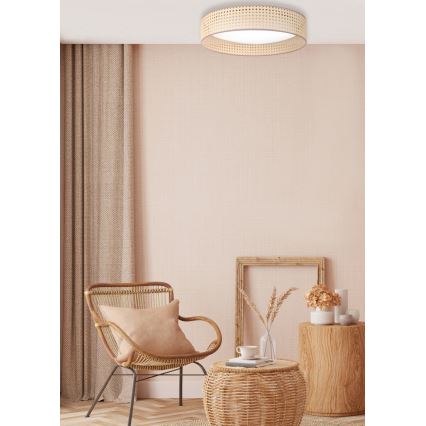 Duolla - Plafón LED ROLLER LED/24W/230V diá. 45 cm ratán