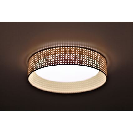 Duolla - Plafón LED ROLLER LED/24W/230V diá. 45 cm ratán