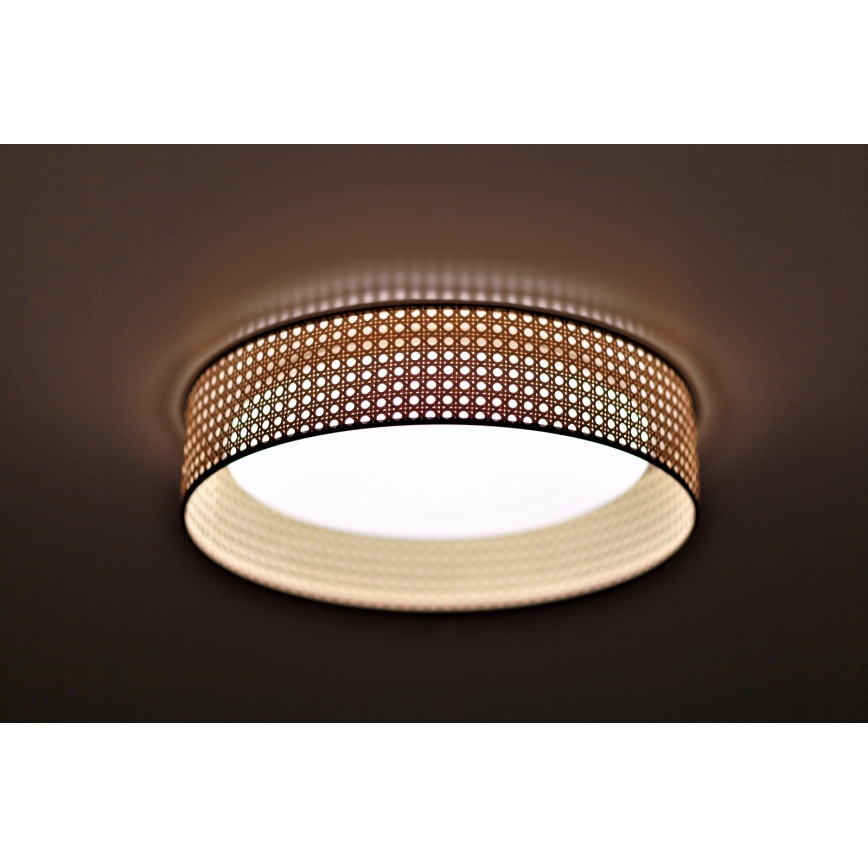 Duolla - Plafón LED ROLLER LED/24W/230V diá. 45 cm ratán