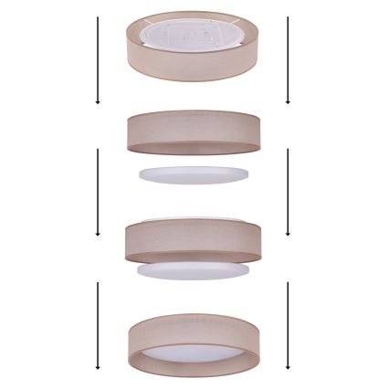Duolla - Plafón LED ROLLER LED/24W/230V diá. 45 cm ratán