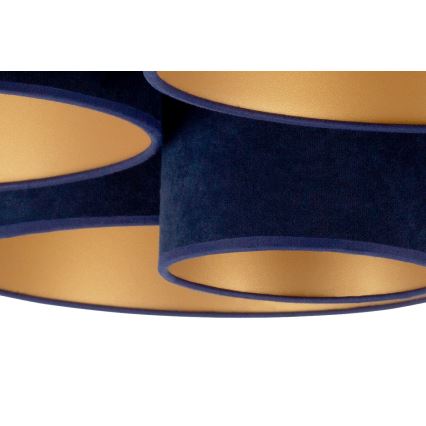Duolla - Plafón ROLLER PENTO 5xE27/60W/230V azul