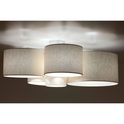 Duolla - Plafón ROLLER PENTO 5xE27/60W/230V dorado