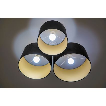 Duolla - Plafón ROLLER TRIO 3xE27/60W/230V antracita
