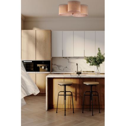 Duolla - Plafón ROLLER TRIO 3xE27/60W/230V beige