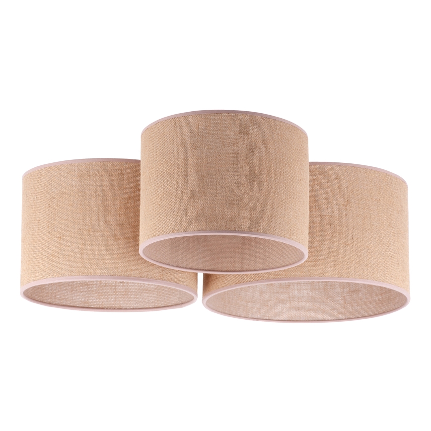 Duolla - Plafón ROLLER TRIO 3xE27/60W/230V beige