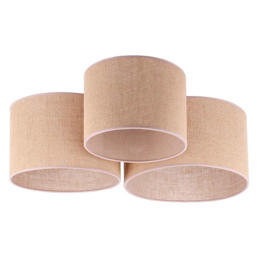 Duolla - Plafón ROLLER TRIO 3xE27/60W/230V beige