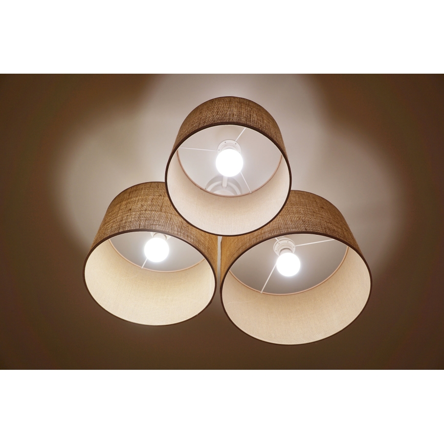 Duolla - Plafón ROLLER TRIO 3xE27/60W/230V beige