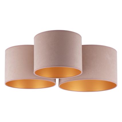 Duolla - Plafón ROLLER TRIO 3xE27/60W/230V marrón