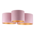Duolla - Plafón ROLLER TRIO 3xE27/60W/230V rosa